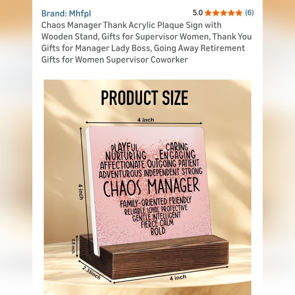 New Chaos Manager Decorative Plaque - Picture 2 of 10